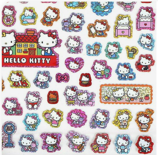 Sanrio Hello Kitty 100 piece sticker sheet (house)