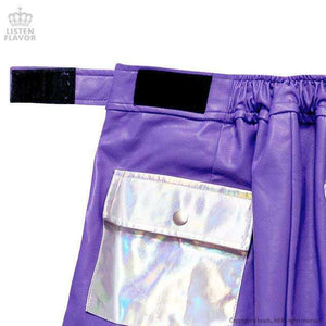 Listen Flavor Holographic Panel Skirt (Purple)