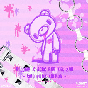 ACDC RAG & Gloomy Bear plus size "border" pastel t-shirt