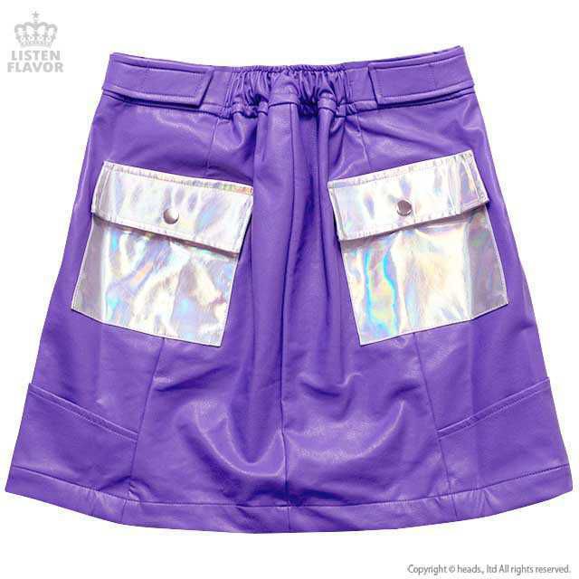 Listen Flavor Holographic Panel Skirt (Purple)